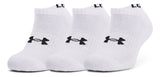 Kit Meias Under Armour 3x1 Unissex Core Cotton Invisivel