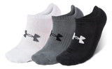 Kit Meias Under Armour 3x1 Unissex Core Cotton Invisivel