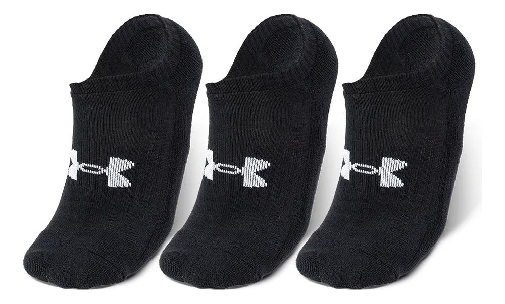 Kit Meias Under Armour 3x1 Unissex Core Cotton Invisivel