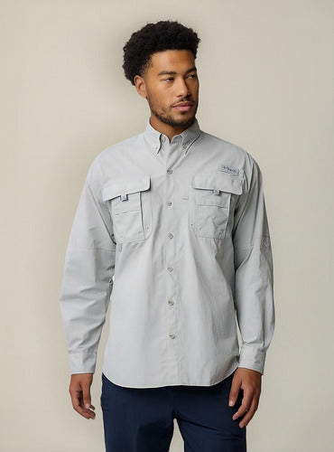 Camisa Columbia Masculina Bahama II Manga Longa