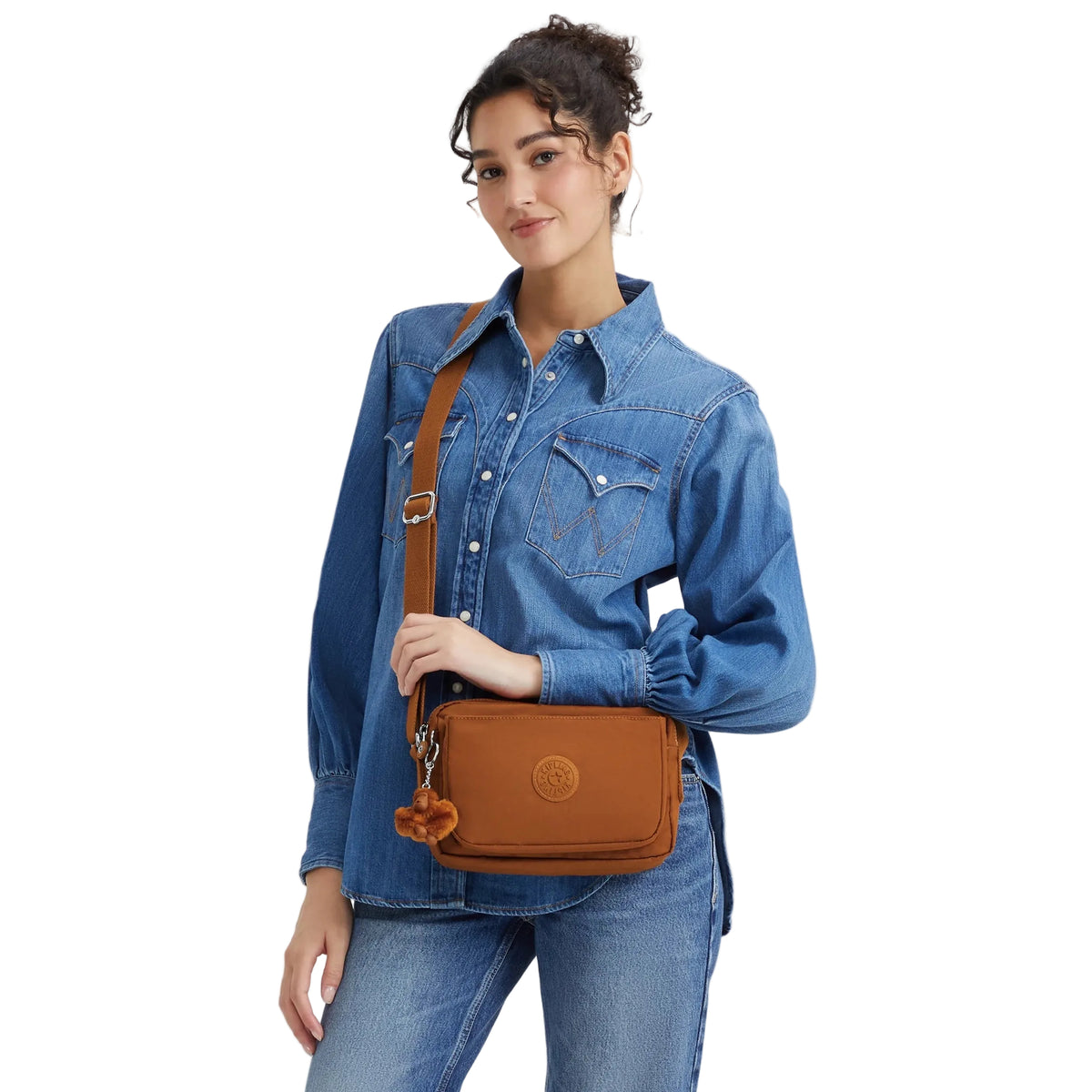 Bolsa Kipling Abanu M Mokka usada transversal